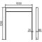Lean-on hoop made of steel tube | Square tube, 80 x 20 mm | with cross bar (small distance) | total width: 1000 mm | hot-dip galvanized